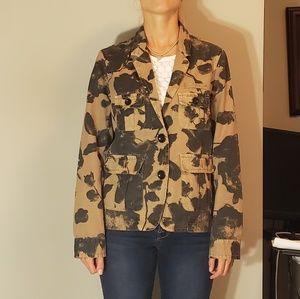 Blazer jacket with rose detail